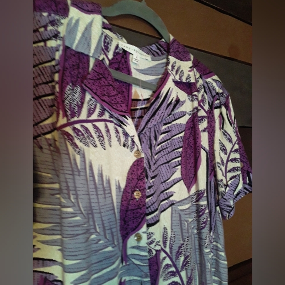 NWOT Small Jane + Delancey Purple floral Gorgeous Night/leisure Outfit - Picture 2 of 12